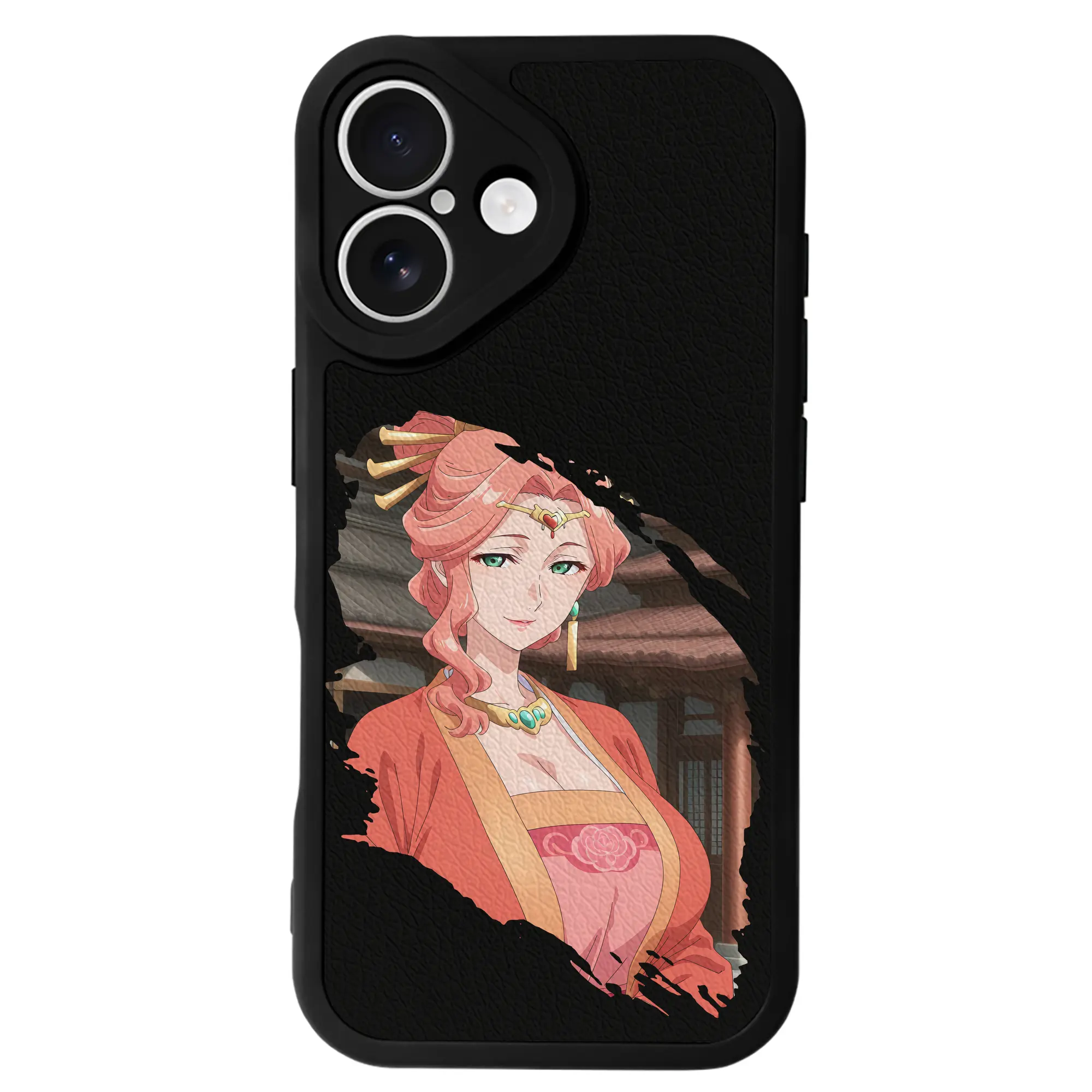 薬屋のひとりごと グッズ,玉葉妃 - IPhone 16シリーズ対応 ・ シリコンスマホケース ・ レザー調 ・ 高精度フィット ・ 耐衝撃 ・ ワイヤレス充電対応 ・ 精密カット